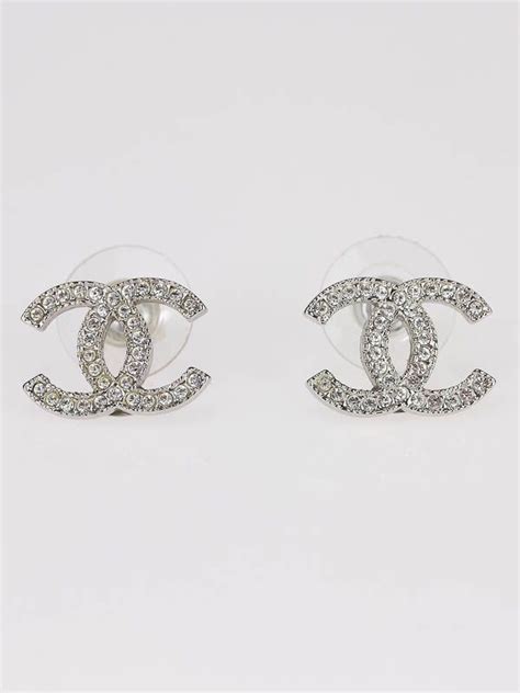 chanel heart earring|Chanel swarovski earrings.